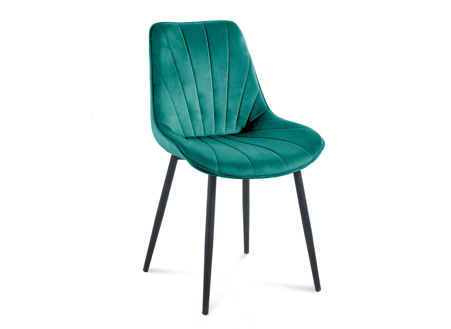 Lot de 4 chaises design en velours vert HÔRA