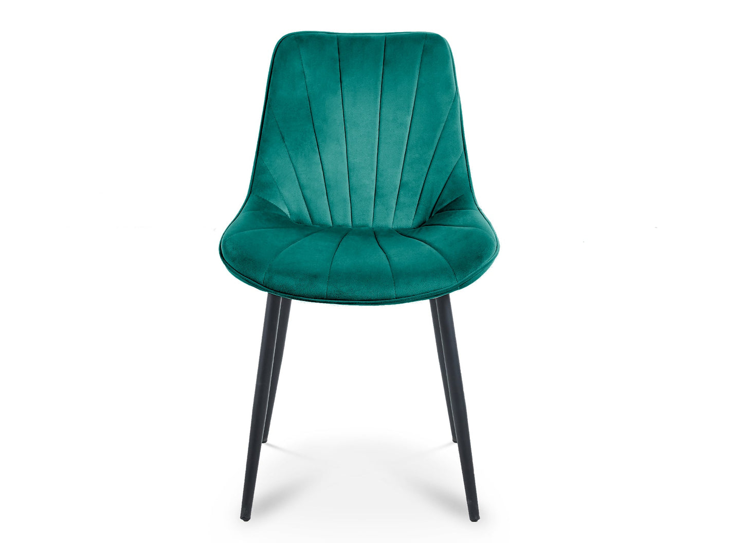 Lot de 4 chaises design en velours vert HÔRA