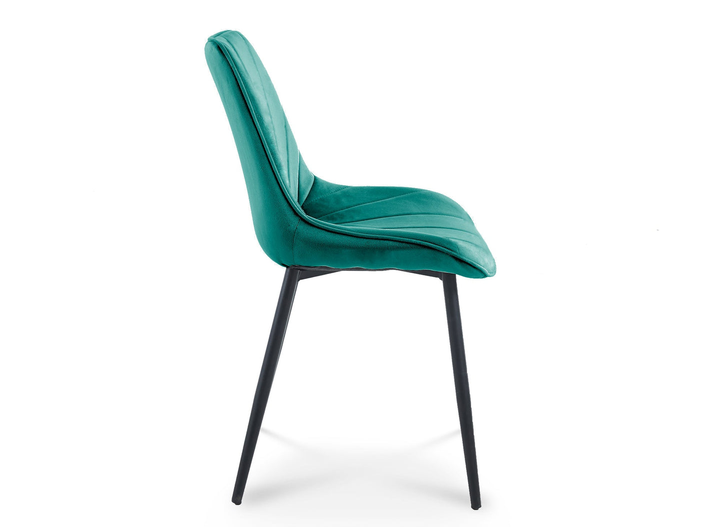 Lot de 4 chaises design en velours vert HÔRA