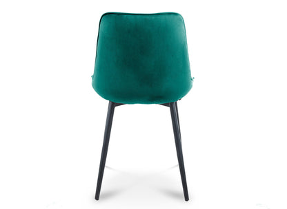 Lot de 4 chaises design en velours vert HÔRA