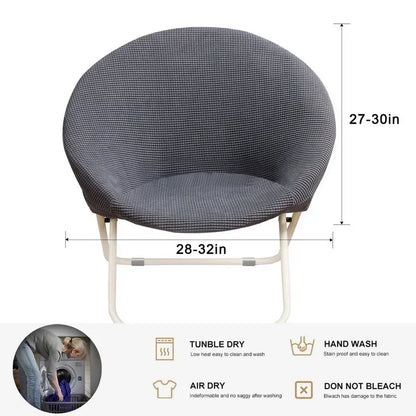 New Simple Saucer Chair Cover Moon Sauce Chair Protector Round Camping Chair Covers Knitted Jacquard Corn Pattern Seat Cover
