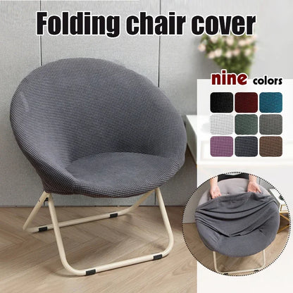 New Simple Saucer Chair Cover Moon Sauce Chair Protector Round Camping Chair Covers Knitted Jacquard Corn Pattern Seat Cover