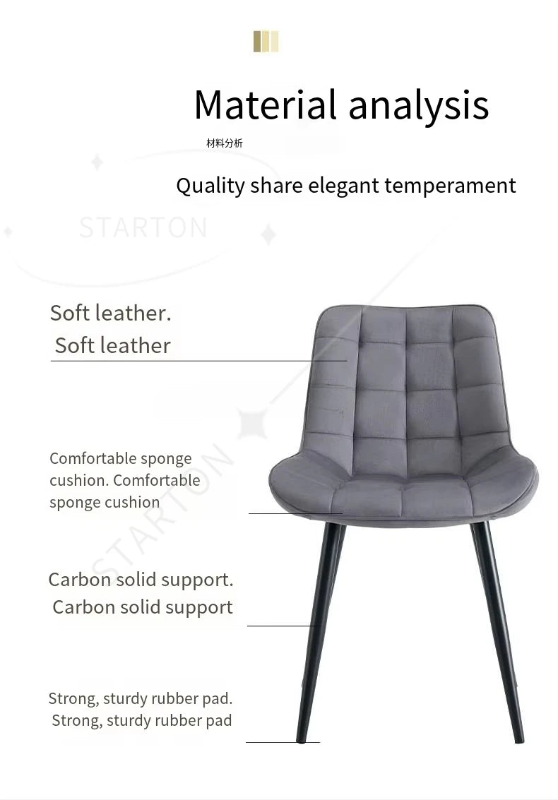Chaise de salon moderne en velours