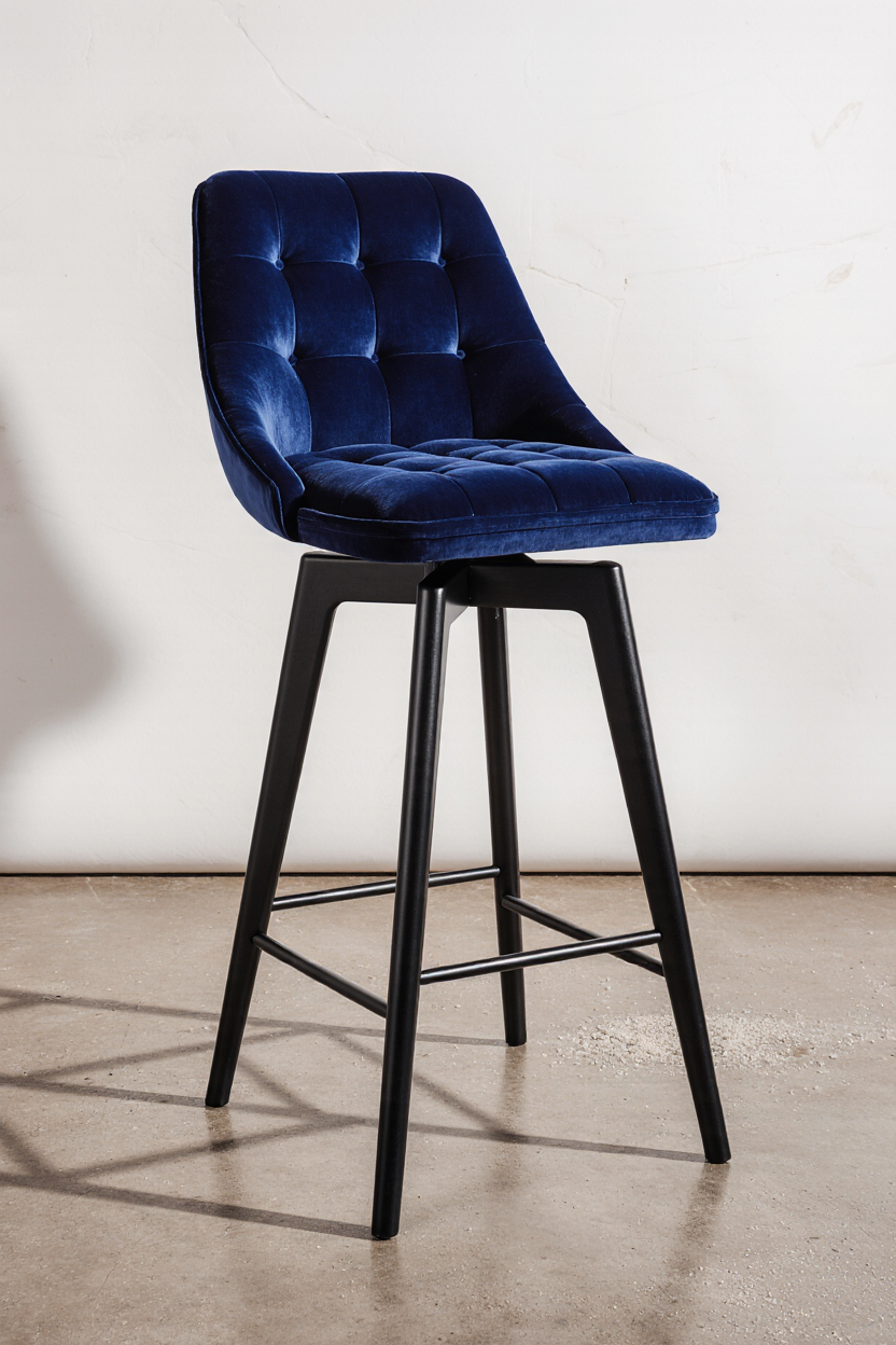 Chaise de Bar Velours Juta