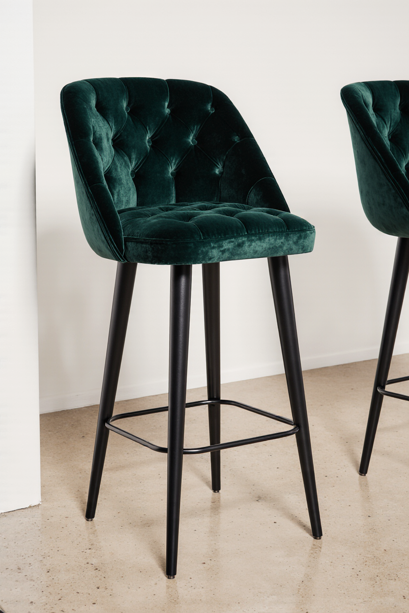 Chaise de Bar Velours Juta